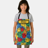 Tablier Colorful Dinosaur Footprints (Insitu)