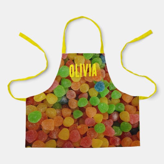 Tablier Colorful Gumdrops Candy Personalised (Recto)
