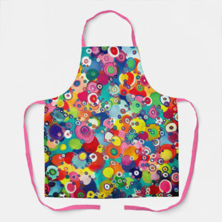 Tablier Colorful Happy Little Circles Oeuvre originale
