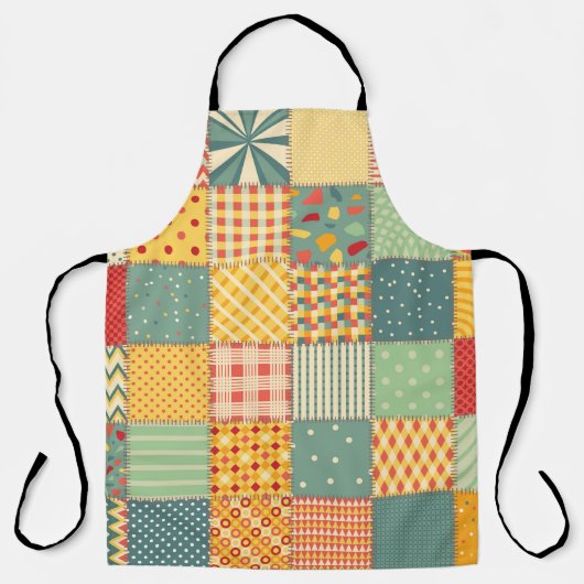 Tablier Colorful seamless patchwork pattern with abstract (Recto)