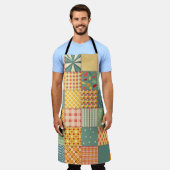 Tablier Colorful seamless patchwork pattern with abstract (Porté)