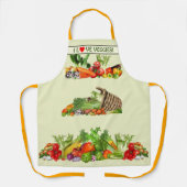 Tablier Colourful Vegetables I Love Vegetable Custom text (Recto)