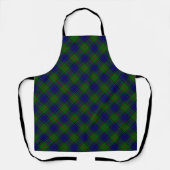 Tablier Colquhoun tartan bleu vert plaid (Recto)