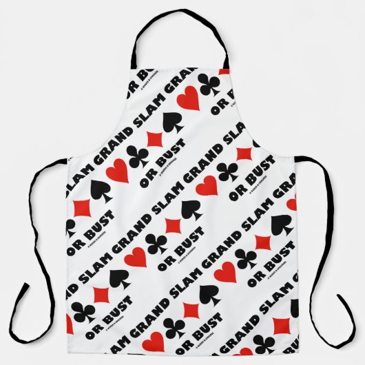 Tablier Combinaisons Quatre Cartes Grand Chelem Ou Bust Br (Recto)