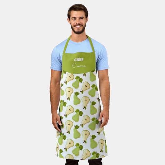 Tablier Combined pattern of open and whole pears (Porté)