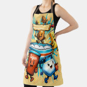 Tablier Comic book hippie baking ingredients cooking (Insitu)