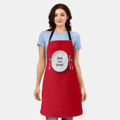 Tablier Commande Alexa sur assiette blanche (Porté)