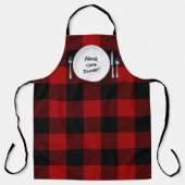 Tablier Commande Alexa sur buffalo plaid (Recto)