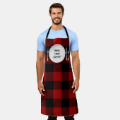Tablier Commande Alexa sur buffalo plaid (Porté)