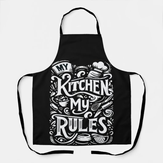 Tablier Commande culinaire - Ma cuisine, Mes règles (Recto)