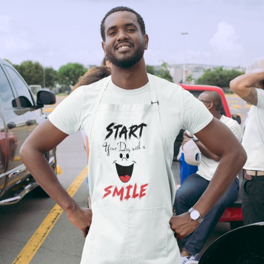 Tablier Commencez Votre Journée Avec Un Sourire