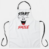 Tablier Commencez Votre Journée Avec Un Sourire (Recto)