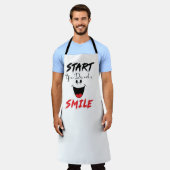 Tablier Commencez Votre Journée Avec Un Sourire (Porté)