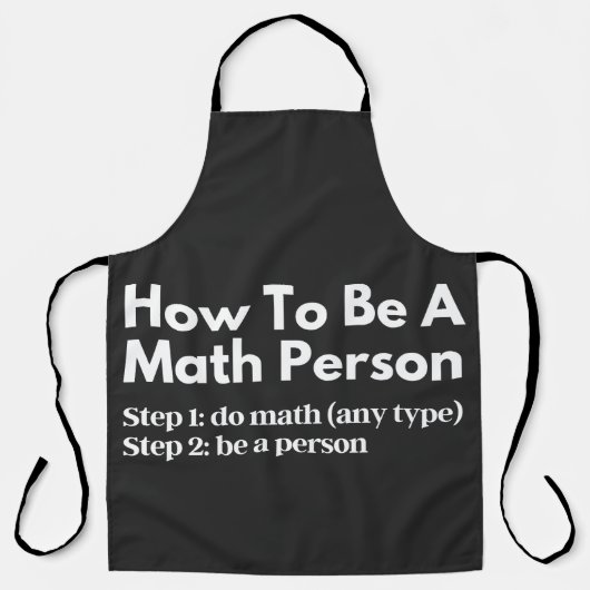 Tablier Comment être une personne mathématique (Recto)