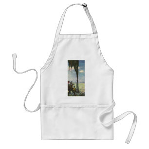 Tablier Commerce vintage, puits de pétrole avec les travai