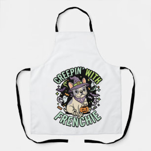 Tablier Compagnon effrayant de bouledogue français Hallowe