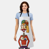 Tablier composition Abstraite, art moderne (Porté)