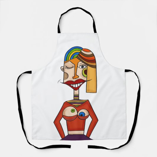 Tablier composition Abstraite, art moderne (Recto)