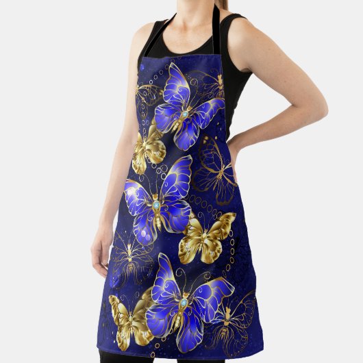 Tablier Composition avec les papillons Sapphire (Insitu)