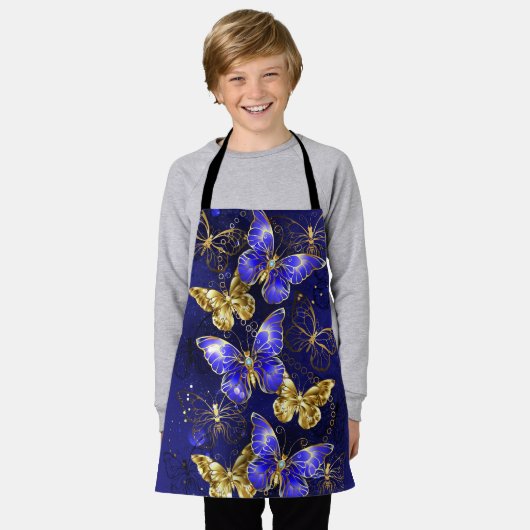 Tablier Composition avec papillons Sapphire (Porté)