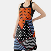 Tablier Composition géométrique Abstraite : Bleu orange (Insitu)