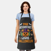 Tablier Comptable Aime Halloween Citrouille Comptable Desi (Porté)