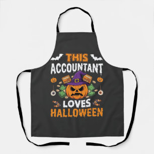 Tablier Comptable Aime Halloween Citrouille Comptable Desi