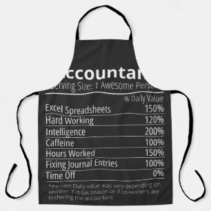 Tablier Comptable Nutrition Fact, Nutrition Fact