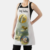 Tablier Comptine de Mère l'Oye Hey Diddle vintage (Insitu)