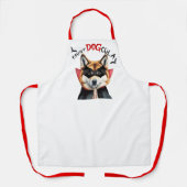 Tablier Comte DOGcula Akita Chien Drôle Halloween (Recto)