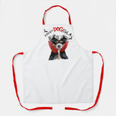 Tablier Comte DOGcula Australian Shepherd Drôle Halloween (Recto)