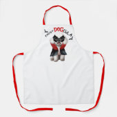 Tablier Comte DOGcula Bichon Frise Chien Funny Halloween (Recto)
