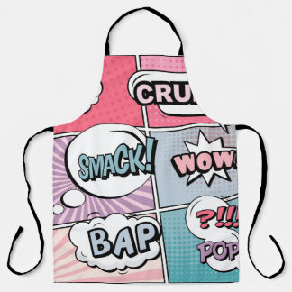 Tablier concept créatif Abstrait comic pop art style blan