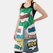 Tablier concept créatif Abstrait comic pop art style blan (Insitu)