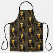 Tablier Concepteur Liquide Or Noir Monochrome Culinaire C  (Recto)