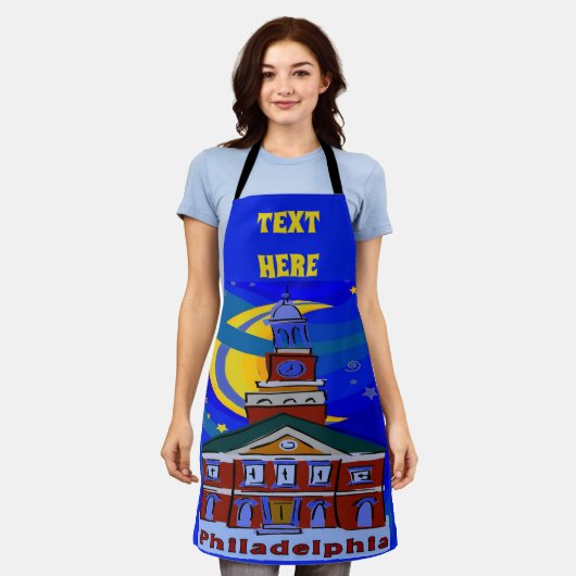 Tablier Conception abstraite de Philadelphie ajouter du te (Porté)