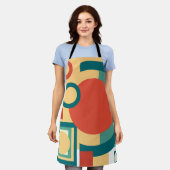 Tablier Conception Abstraite de Style Rétro Géométrique au (Porté)