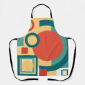 Tablier Conception Abstraite de Style Rétro Géométrique au (Recto)