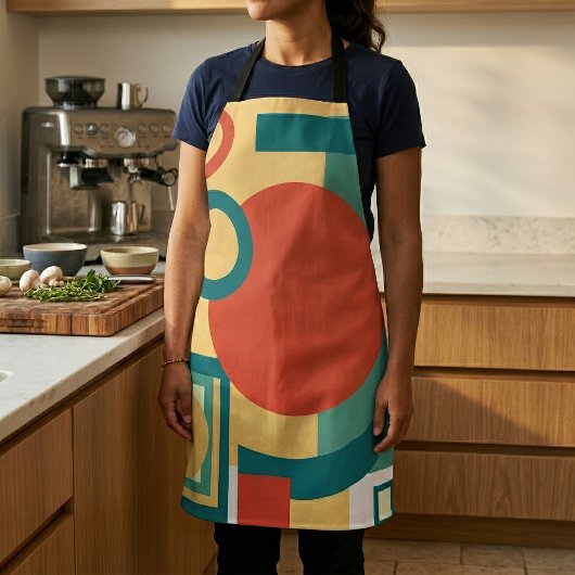 Tablier Conception Abstraite de Style Rétro Géométrique au