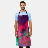 Tablier Conception abstraite du Rose double prise (Porté)