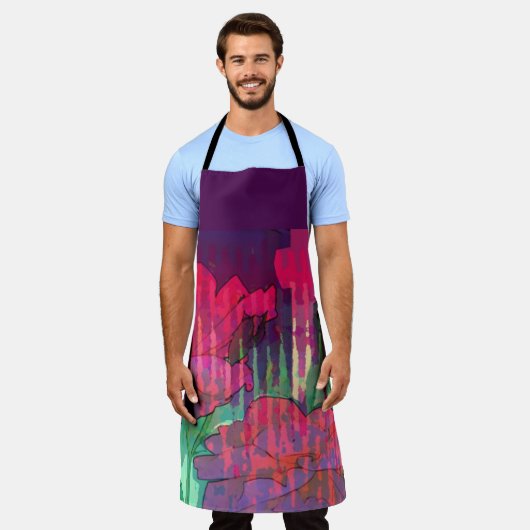 Tablier Conception abstraite du Rose double prise (Porté)