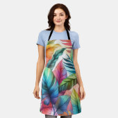 Tablier Conception couleur Feuille Tropical Aquarelle (Porté)