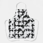 Tablier Conception d'art abstrait organique noir et blanc (Recto)