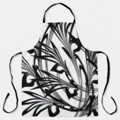 Tablier Conception d'art moderne fabuleuse Jungle noir et (Recto)