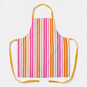 Tablier Conception de bandes verticales rose orange blanc (Recto)