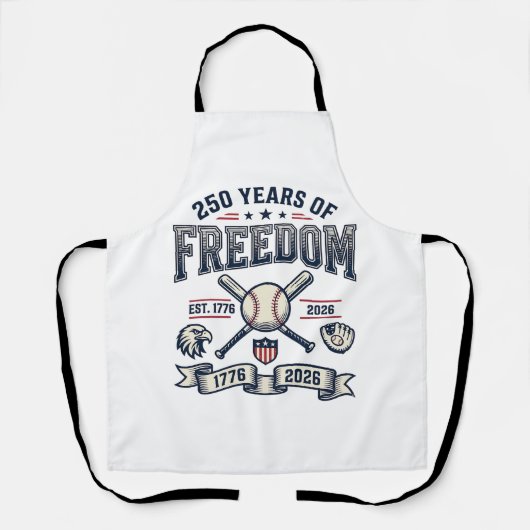Tablier Conception de baseball patriotique 250 ans de libe (Recto)