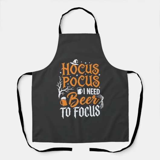 Tablier Conception de bière Hocus Pocus Halloween_1 (Recto)