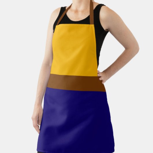 Tablier Conception de bloc couleur bleu jaune