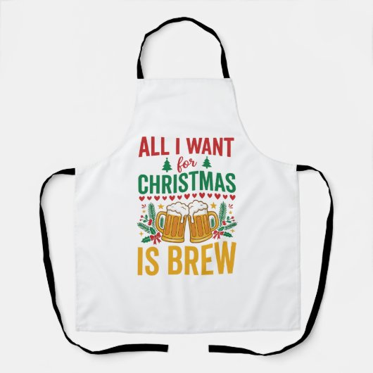 Tablier Conception de boisson de vacances Christmas Brew (Recto)