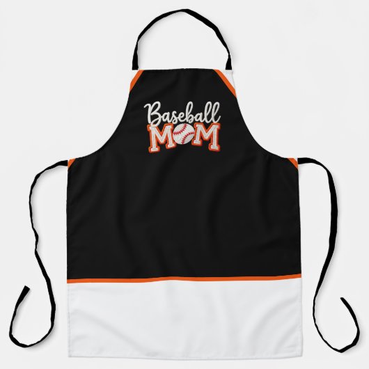 Tablier Conception de boîte-cadeau « Baseball M❤️M » Maman (Recto)